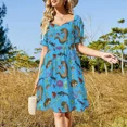 thumbnail image 4 of Estoy agradecido por los anfibios. Vestido sin mangas, ropa de fiesta, vestido de manga larga, vestido de invitada de boda., 4 of 7