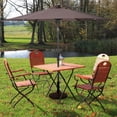 thumbnail image 4 of 9 Feet Patio LED Solar Umbrella with Crank Tilt UV Protection Outdoor Garden Umbrella, 4 of 10
