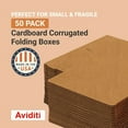 thumbnail image 5 of AVIDITI Shipping Boxes Small 8"L x 8"W x 3"H, 50-Pack | Corrugated Cardboard Box for Packing, Moving and Storage 8x8x3 883, 5 of 6