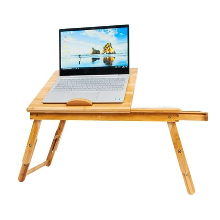 Winado Bamboo Laptop Desk Serving Bed Tray Breakfast Table