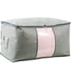 thumbnail image 1 of Bolsa de almacenamiento no tejida, almacenamiento de ropa plegable con cremallera y asa, bolsa de almacenamiento debajo de la cama para edredones, almohadas, ropa, mantas, gris JAMW Sencillez, 1 of 5