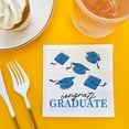 thumbnail image 3 of Big Dot of Happiness Blue Graduation Napkins, Congrats Graduate Party Supplies, Vibrant Royal Blue Color Printing on White 3-Ply Paper Luncheon Dinner Party Napkins - 24 Count, 3 of 5