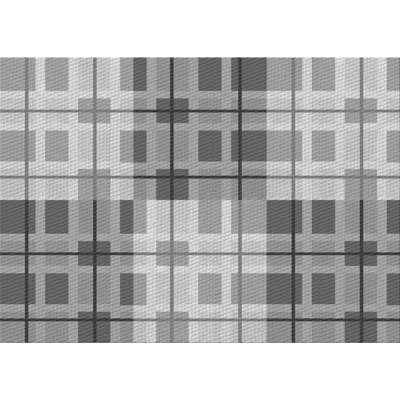 Ahgly Company Indoor Rectangle Patterned Silver Gray Area Rugs, 7' x 9'