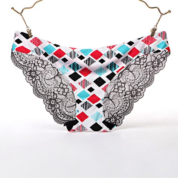 TrowBridge-bragas sexys para mujer, ropa interior de encaje de satén de seda, lencería hueca, agradable para la piel, calzoncillos cómodos