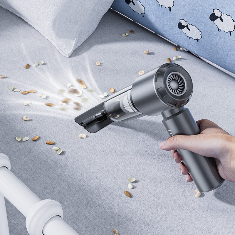 Handheld Vacuum Cordlessvacuum cleaner, 3 Speed 16000Pa Brushless Motor Mini Car Vacuum Portable Cordless,Suitable for Home, Kitchens, Offices, Car, Pet Hair, Gray