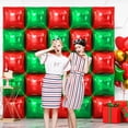 thumbnail image 3 of Shiyou-25 Pcs Décorations de Ballons Verts et Rouges, Kit d'Arche de Ballons Double Face Carrés de Noël, 3 of 4