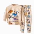 thumbnail image 5 of CAUYDYKids Toddler Boys Girls Pajamas Animal Elephant Pajamas Homewear Sleepwear Pjs Set(L101-Light Yellow,6-12 M), 5 of 5