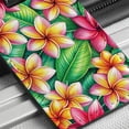 thumbnail image 6 of Tropical Plumeria Floral Pattern Faux Leather Travel Luggage Tag, 6 of 7