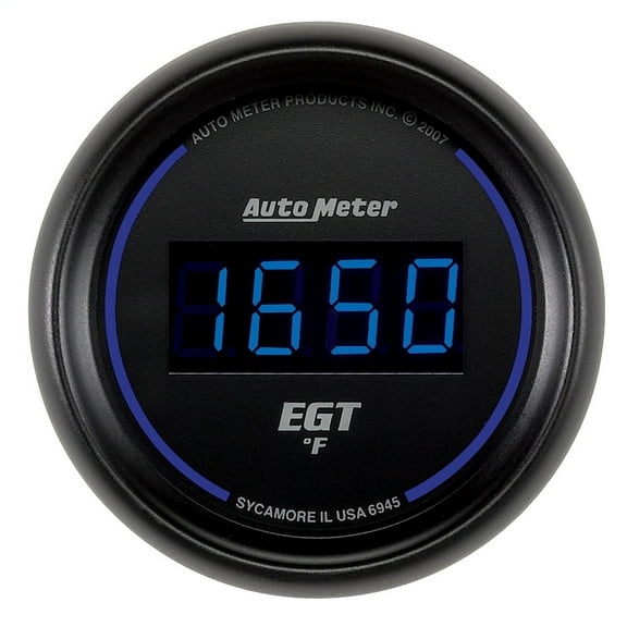 AUTO METER 6945 2-1/16IN E.G.T. PYROMETER 0-2000F, DIGITAL, BLACK