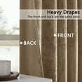 thumbnail image 5 of Crushed Velvet Curtains Rod Pocket Luxurious Thermal Insulated Soundproof Drapes Soft and Durable Light-Filtering Window Treatments for Living Room Bedroom, 2 Panels, 5 of 6