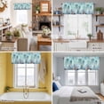 thumbnail image 5 of Summer Oceans Valance Curtain Teal Blue Jellyfish Corals Starfish Marine Life Window Valances Rod Pocket Short Curtains Window Treatments for Kitchen Bedroom Bathroom Laundry 54" x 18", 5 of 9