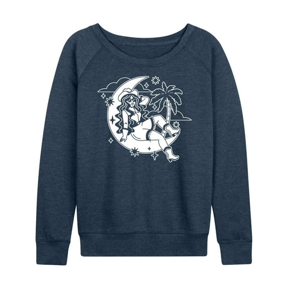 Instant Message - Cowgirl Moon - Women's Lightweight French Terry Long Sleeve Shirt