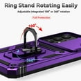 thumbnail image 5 of for Samsung Galaxy A35 5G Case with Slide Camera Cover HD Screen Protector [Military Grade 16ft. Drop Tested] Magnetic Ring Holder Kickstand Protective Phone Case for Galaxy A35 5G 2024, Purple, 5 of 18