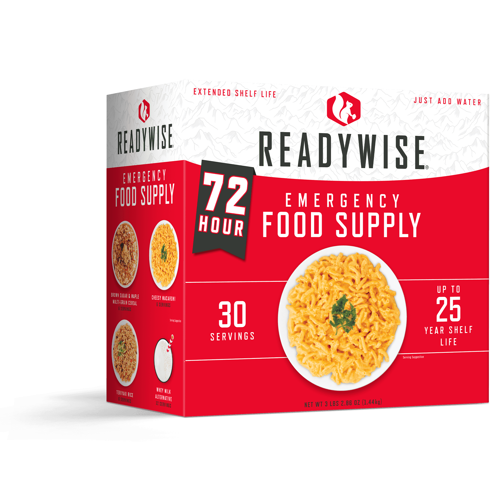 ReadyWise 72-Hour Emergency Food Supply with 30 Servings Freeze-Dried Survival Meals, 25-Year Shelf Life for Camping, Hiking, Emergencies