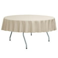 thumbnail image 1 of Ultimate Textile (5 Pack) Poly-cotton Twill 84-Inch Round Tablecloth - for Restaurant and Catering, Hotel or Home Dining use, Beige, 1 of 3