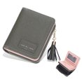 thumbnail image 1 of Leather Credit Card Holder Wallet for Women Large Capacity Bifold Zipper Card Case Organizer, 1 of 5
