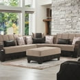 thumbnail image 2 of Ottomanson Luna Upholstered Tufted Ottoman, Brown, 2 of 2