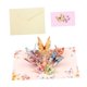 thumbnail image 4 of Tarjeta de felicitación para el Día de la Madre con ramo de flores, tarjeta desplegable decorativa 3D de papel elegante. Púrpura, 4 of 9