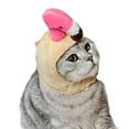 thumbnail image 2 of Gorro para mascotas, poliéster ligero, suave, cómodo, portátil, bonito gorro para gatos, perros, flamenco, 2 of 3