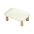 thumbnail image 3 of Fzaqwen Raised Pet Feeder Stand Cat Bowl Stand for Automatic Pet Feeder Pet Supplies CreamColor 24x17x8cm, 3 of 9
