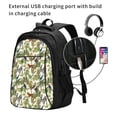 thumbnail image 2 of Wukai Jungle Animals Travel Laptop Backpack: Business Water-Resistant Bag with USB Charging Port, Ideal College Backpack for Men & Women, 2 of 6