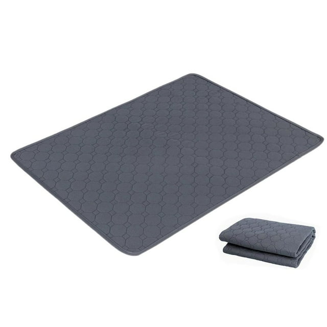 CNKOO Tapis de Propreté Lavable pour Chien 27 x 19” Tapis d'Entraînement Réutilisable pour Chiot Tapis Antidérapant Résistant aux Odeurs Respirant pour Urine de Chien