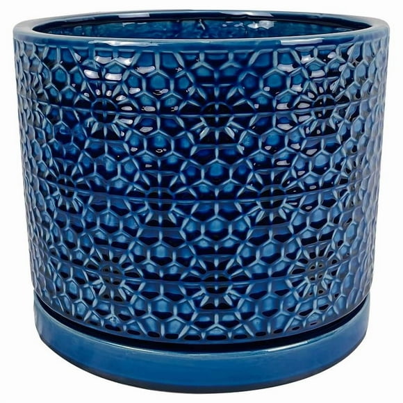 POT de Fleurs AMELI BLU 12 Pouces(Lot de 1)