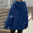 thumbnail image 4 of Lumtrix Womens Zip Up Hoodies 2025 Oversized Hoodie for Women Trendy Hooded Sweatshirts Fall Winter Zipper Y2k Jackets Royal Blue 2XL, 4 of 4