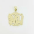 thumbnail image 2 of New 10k yellow Gold women love Pendant charm gift fine jewelry diamond cut 1.7g, 2 of 12
