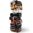 thumbnail image 3 of Belts for Men - Men's Dress Belt - Hand Made Cowhide Leather Belt for Men, Single Prong Casual Men's Belt Buckle, 3 of 6