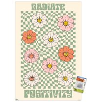 Radiate Positivity Wall Poster with Push Pins, 22.375" x 34"