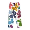 thumbnail image 4 of Disketp Colorful Butterflies Print Women'S Comfy Pajama Pants Casual Drawstring Palazzo Lounge Wide Leg Pants, 4 of 9