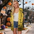 thumbnail image 2 of Towmus Womens Halloween Cardigan Casual Long Sleeve Fall Open Front Clothes Cardigan Sweaters Outwear, 2 of 6