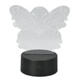 thumbnail image 4 of Lámpara de insectos 3D, diseño único de mariposa 3D, siete colores, Control táctil, USB o batería, luz nocturna 3D acrílica duradera y segura, 4 of 8