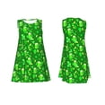 thumbnail image 3 of Bixox Robe Trapèze Sans Manches à Imprimé de la Saint-Patrick pour Femme avec Poches, Robe Débardeur Décontractée Longueur Genou pour l'Été - Petit, 3 of 7