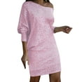 thumbnail image 1 of XDZJLR Robes pour Femmes une Épaule Froncée Bodycon Velours Sans Manches Jupe Midi Fendue pour Cocktail, 1 of 4