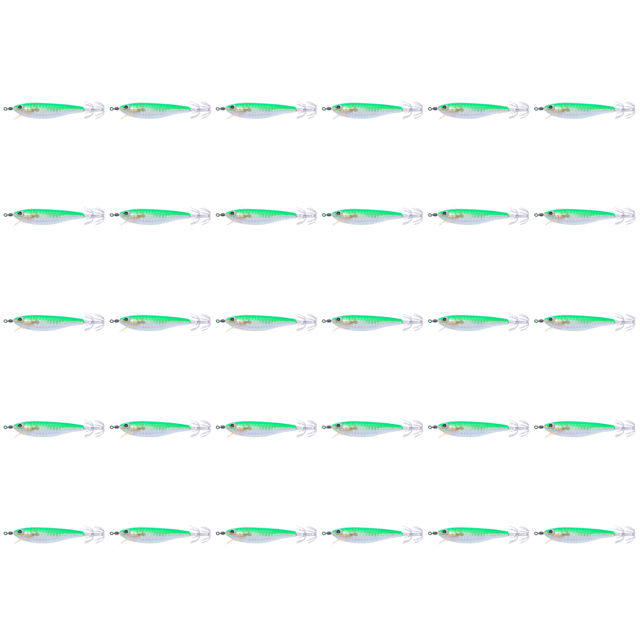 10 3 Cm/7 4g Cebos Plantilla Calamar Con Anzuelo Realistas para Pesca Nocturna (claro) Verde