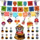 thumbnail image 2 of Pancarta colorida del Día de los Muertos mexicana, colgante en espiral, guirnalda de banderines ahuecada, adorno para tarta, decoración para fiesta de carnaval, 2 of 5