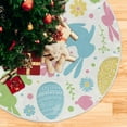 thumbnail image 5 of SKYSONIC Easter Egg Bunny Flowers Christmas Tree Skirt 48" Christmas Decorations Indoor Outdoor Tree Skir for Home Holiday Party Decorations Gift, 5 of 5