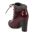 thumbnail image 3 of Qupid DE78 Women Polished Leatherette Almond Toe Block Heel Bootie, 3 of 5