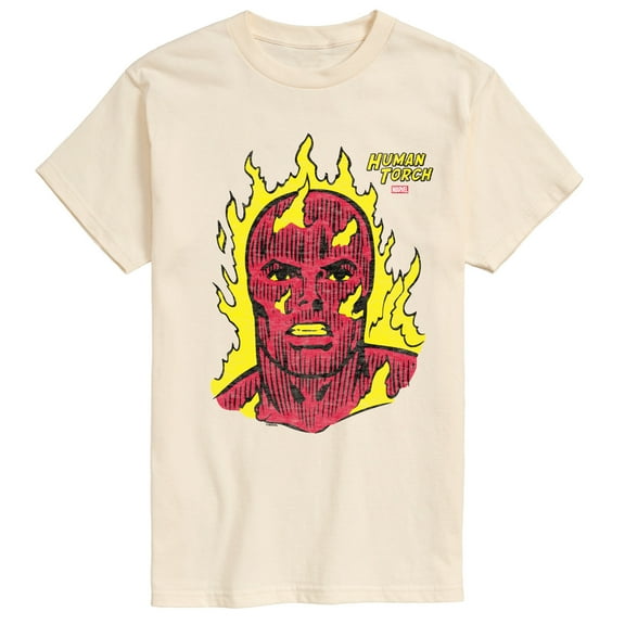 Marvel - Fantastic Four Human Torch Portrait - Men's Short Sleeve Graphic T-Shirt