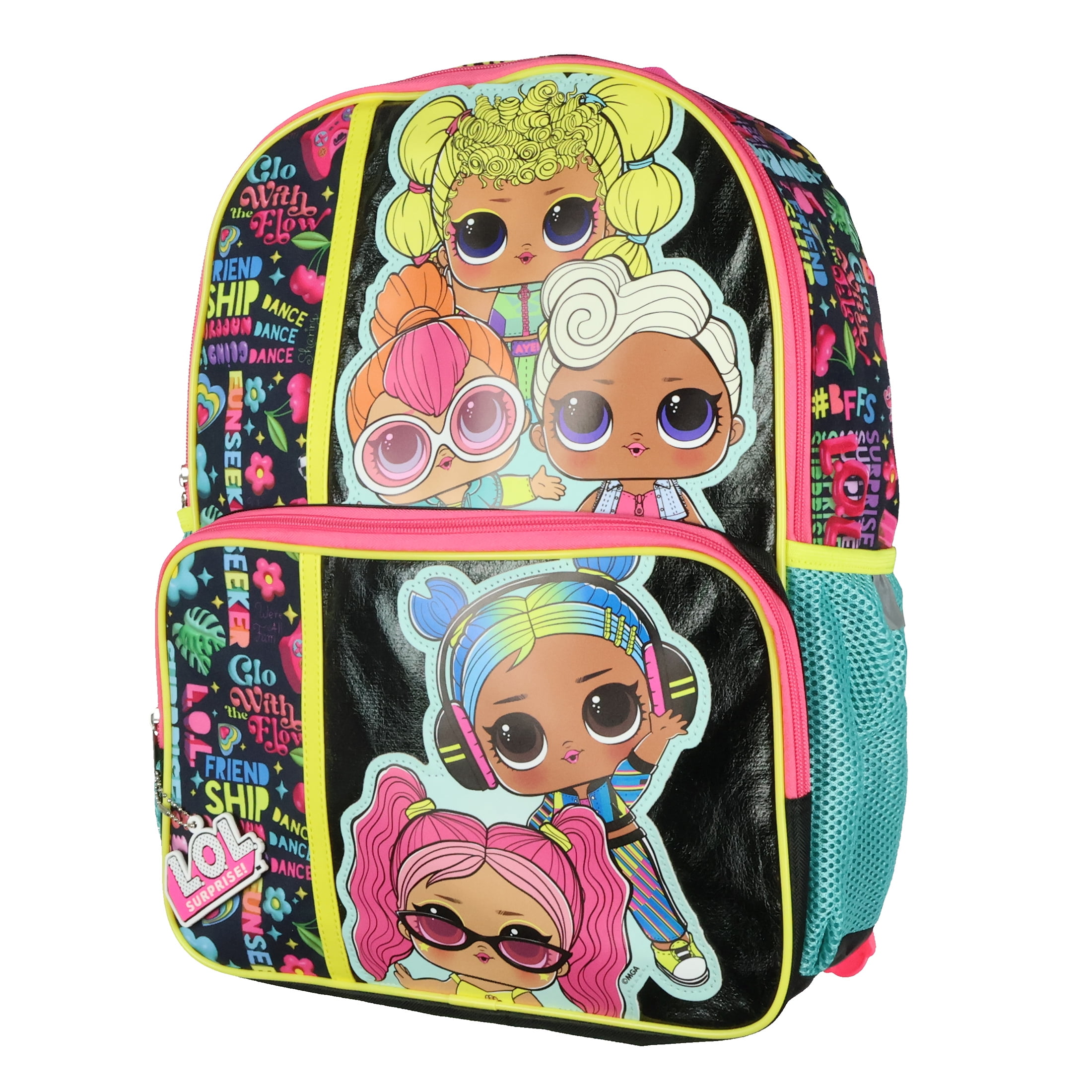 L.O.L. Surprise! Girls Large Backpack with Detachable Lunch Bag 2