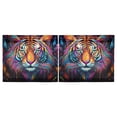 thumbnail image 3 of Tiger Head Colorful Kitchen Curtains Half Tier Curtain 2 Rod Pockets Bathroom Bedroom Cupborad Living Room 27"x24", 3 of 8