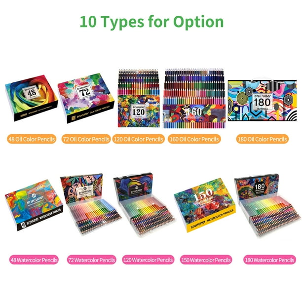 Coffret 180 Crayons De Couleur – Pour Adultes – Coloriage, Dessin, Art – Multicolore