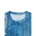 thumbnail image 6 of DYMADE Women Classic O-Neck Short Sleeve Floral Print Hollow Out T-Shirt, 6 of 7