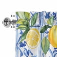 thumbnail image 2 of Valances for Windows Watercolor Farm Lemon Green Leaves Rod Pocket Short Curtain for Bathroom Living Room Bedroom Vintage Blue Plaid 1 Panel 42x12in, 2 of 9
