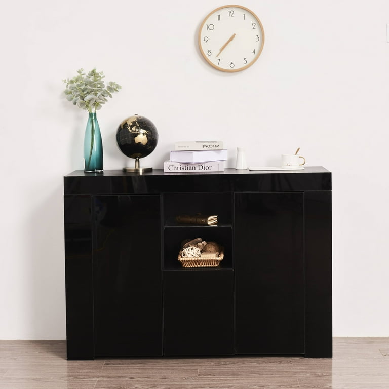 Large black 2024 gloss sideboard