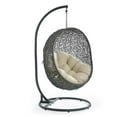 thumbnail image 2 of Modway Hide Outdoor Patio Sunbrella® Swing Chair With Stand in Gray Beige, 2 of 8