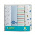 thumbnail image 3 of Spasilk Unisex-Baby 100 Percent Cotton 4pk Receiving Blanket, Blue Elephant, 3 of 8