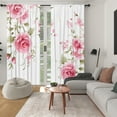 thumbnail image 4 of Lfeey Pink Floral Home Decor Blackout Curtains for Bedroom Living Room, Room Darkening Blackout Curtains, 72 Inch Length, 2 Pieces, 4 of 6